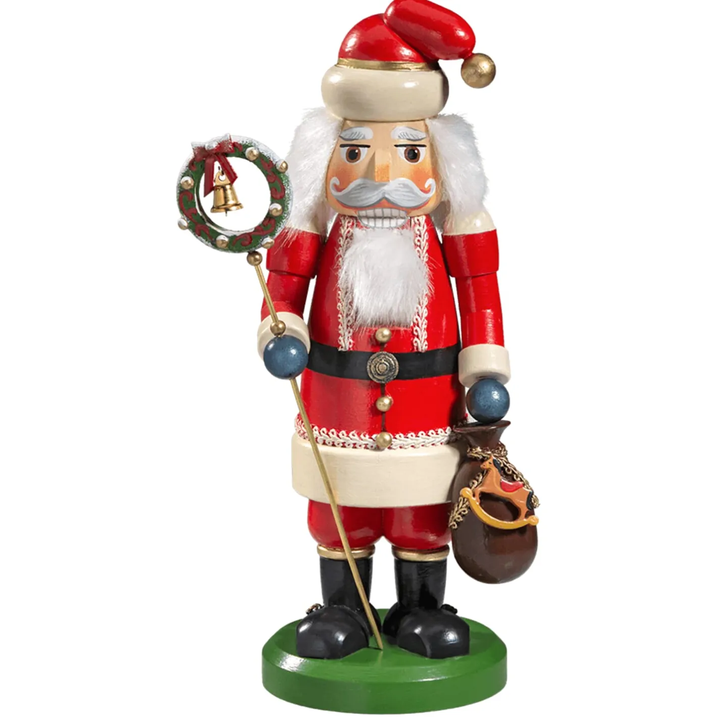 Käthes Original Holzknackl "Weihnachtsmann mit Kranz", 25 cm Sale