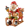 Käthes Original Holzknoddl "Weihnachtsmann auf Schlitten", Räuchermann