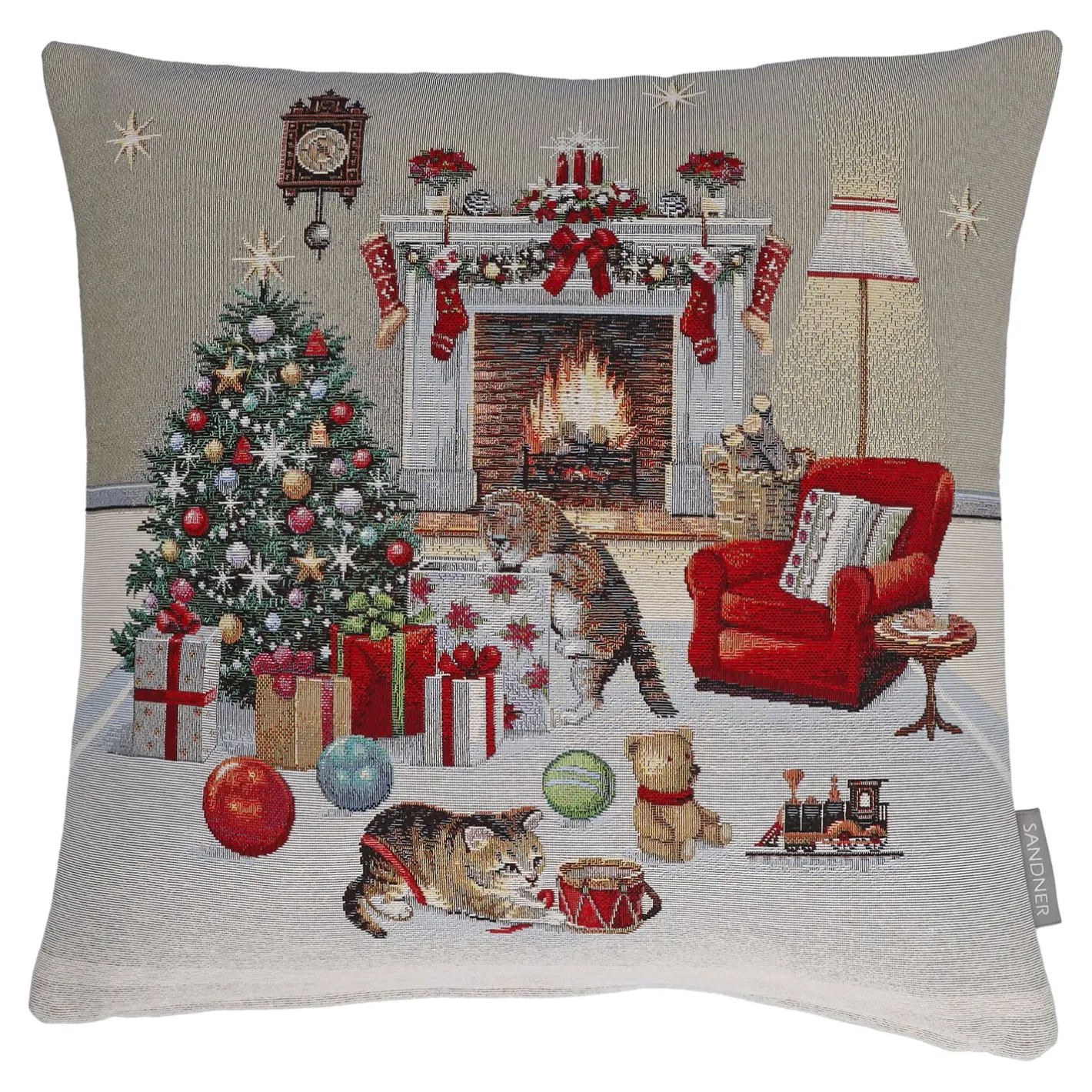 Sandner Kissenhülle "Katzenweihnacht" Discount