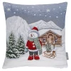 Sandner Kissenhülle "Schneemann mit Schlitten" Hot