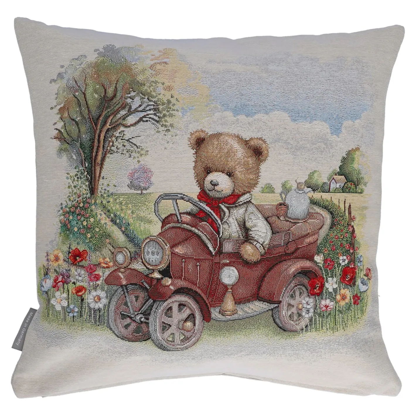 Sandner Kissenhülle "Teddy Finn auf Frühlingsreise" Hot
