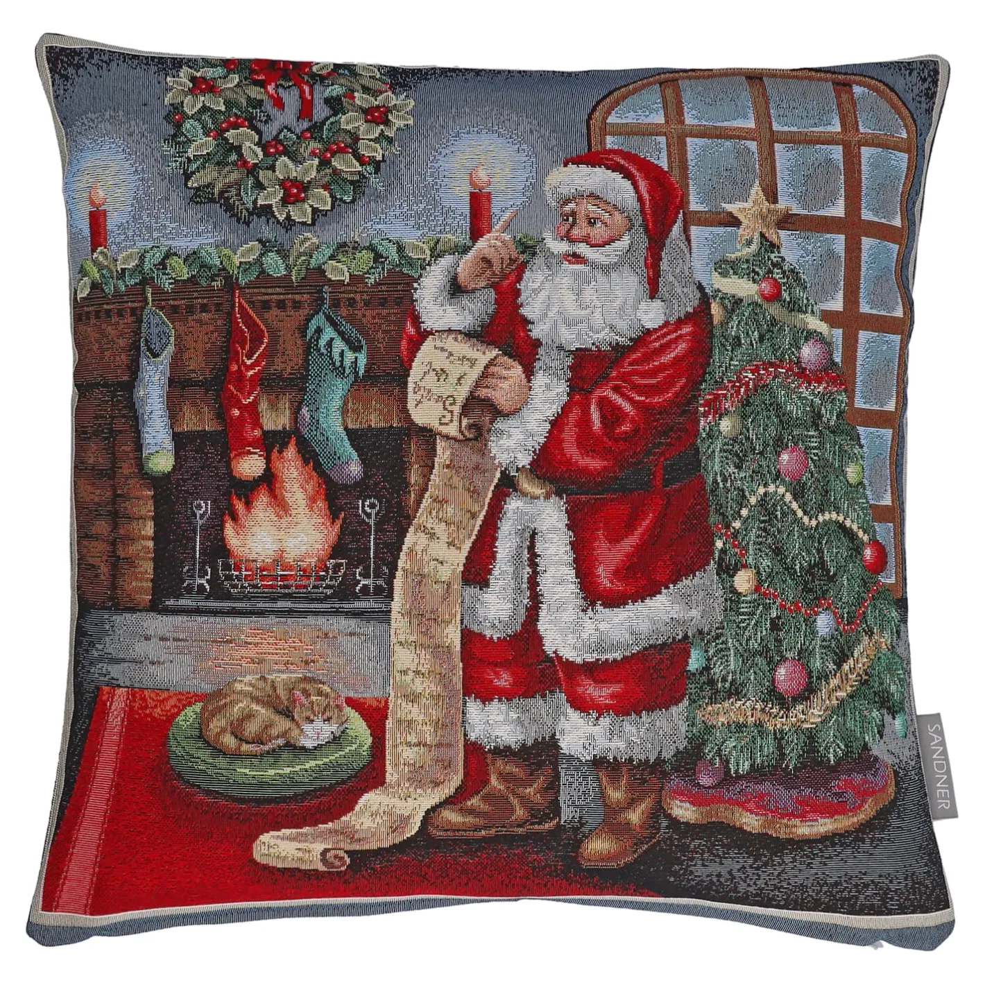 Sandner Kissenhülle "Weihnachtsmann mit Wunschzettel" Online