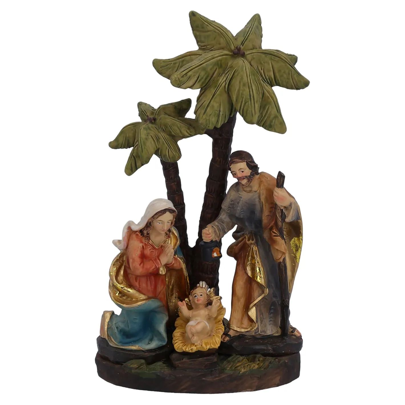 Krippenszene "Heilige Familie unter Palmen" New