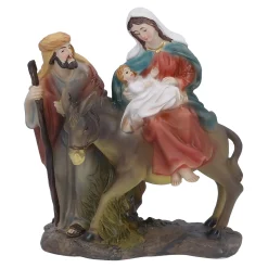 Krippenszene "Heilige Familie mit Esel" New