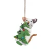 Kätzchen mit Weihnachtsbaum, Filz-Baumbehang Outlet