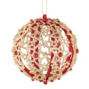 Kugel mit filigranen Sternen, rot, 8cm Discount