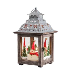 Laterne "Schneemann im Winterwald" Clearance