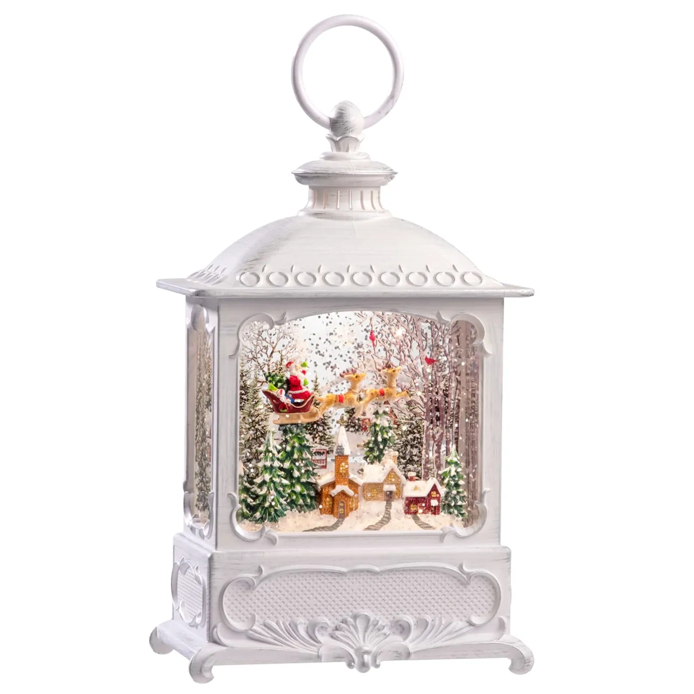 KONSTSMIDE LED Schneelaterne "Weihnachtsmanns Reise", 25 cm Discount
