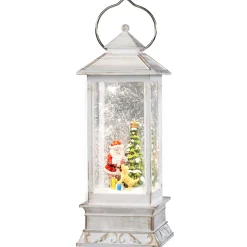 KONSTSMIDE LED Schneelaterne "Weihnachtsmann mit Hund", 27,5 cm Sale