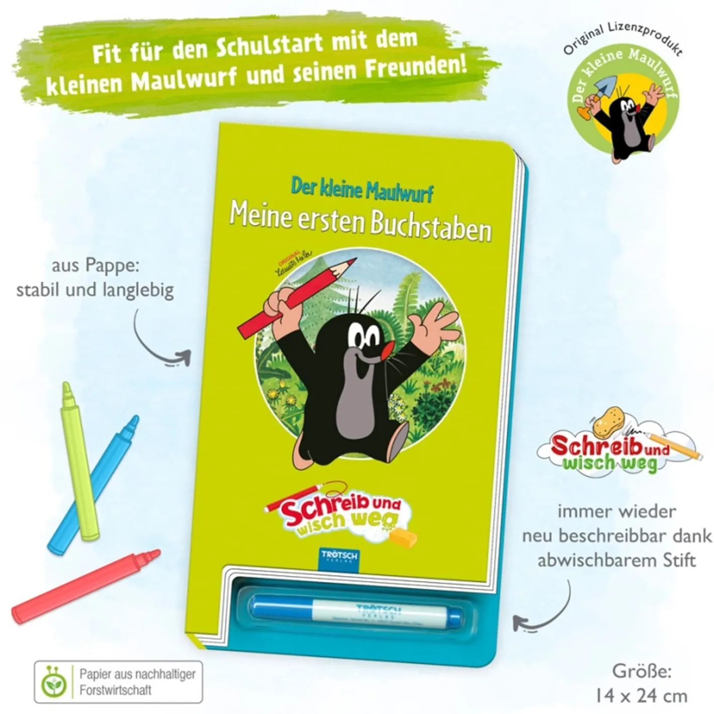 Trötsch Verlag Lernheft "Meine ersten Buchstaben - Der kleine Maulwurf" Discount