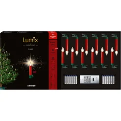 Krinner Lumix Superlight Flame Mini 12 Kerzen Basis Set in Rot Outlet