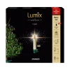 Krinner Lumix Superlight Flame Mini 12 Kerzen Basis Set in Elfenbein New