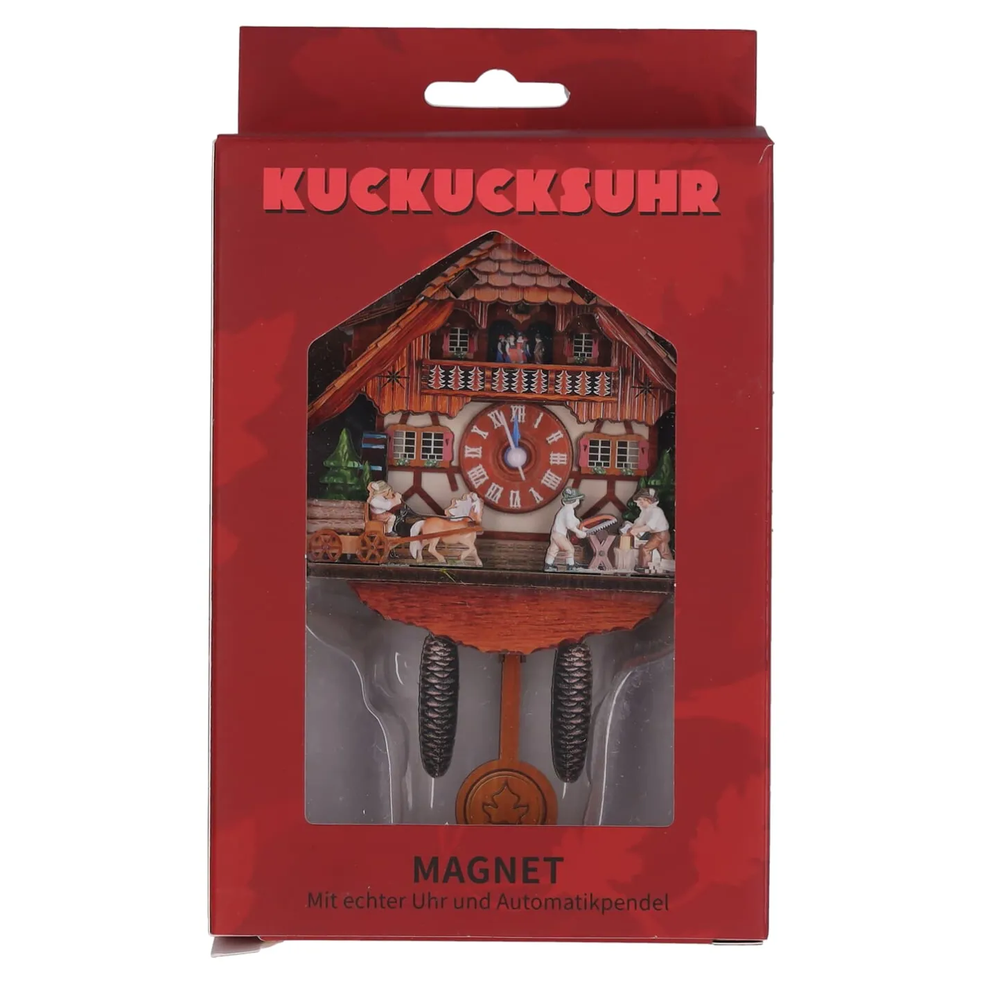 Magnet Kuckucksuhr "Holzarbeiter" New