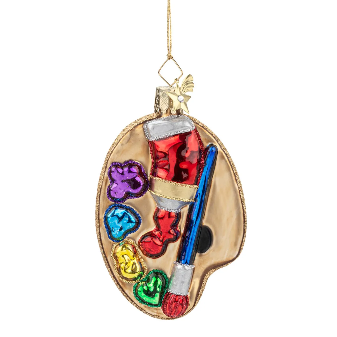 Poesie in Glas Malerpalette, Glas-Baumbehang Online