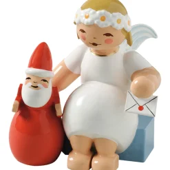 WENDT & KÜHN Margeritenengel mit Weihnachtsmann, sitzend Online