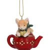 Maus auf Kaffeekanne, Kunstharz-Baumbehang Sale