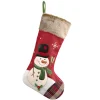 Nikolausstrumpf mit Schneemann, rot Online