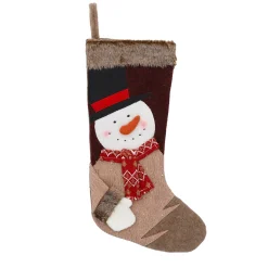 Nikolausstrumpf mit Schneemann, rustikal Sale