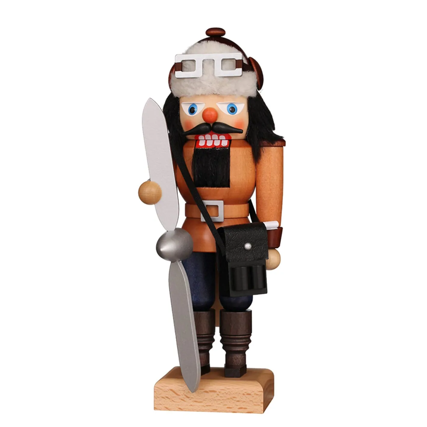 Christian ULBRICHT Nußknacker "Pilot", natur, 25 cm Outlet