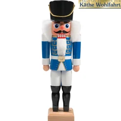 HODREWA Nussknacker "Husar", blau, 27 cm New