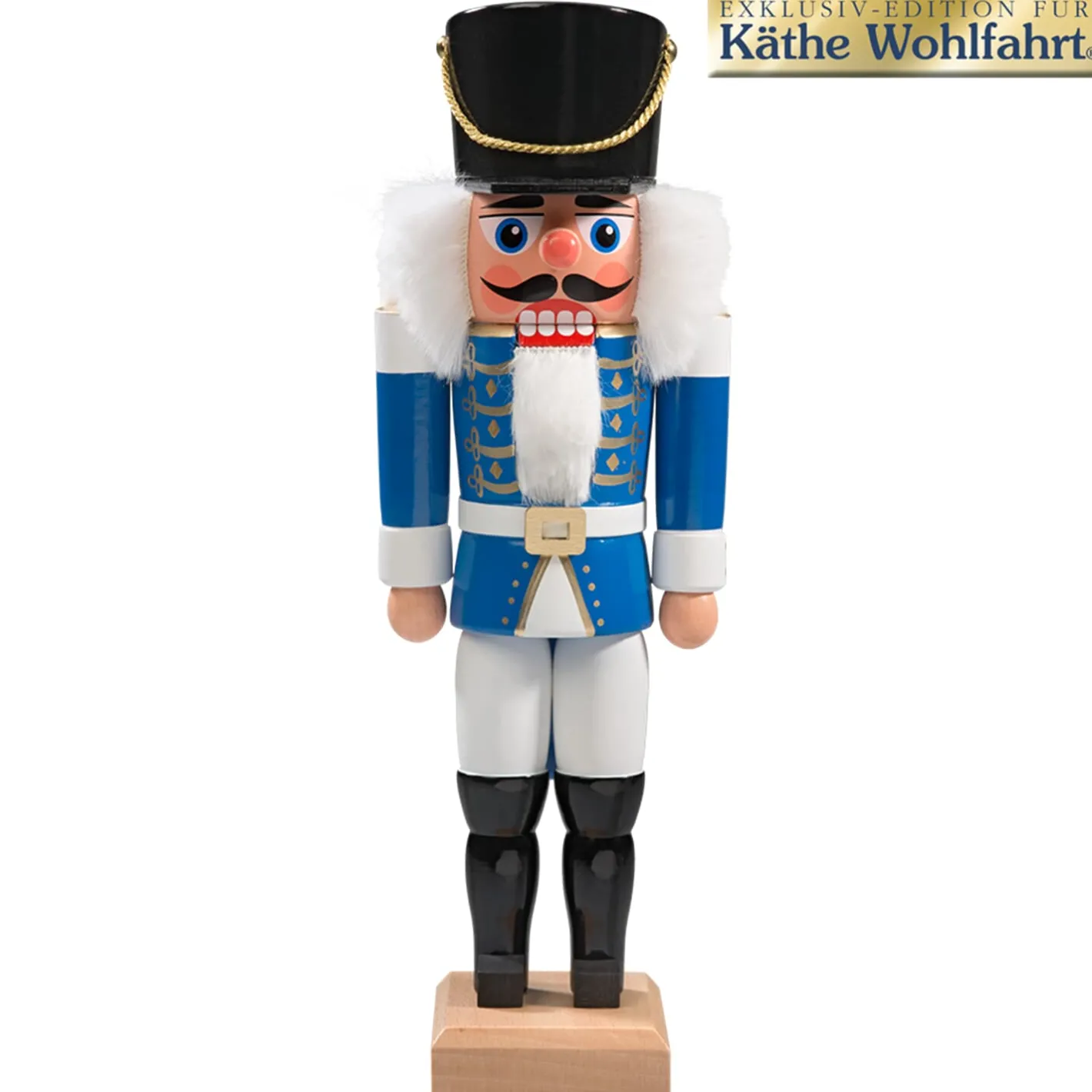 HODREWA Nussknacker "Husar", blau, 27 cm New