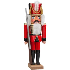 HODREWA Nussknacker "Husar", rot, 36 cm New