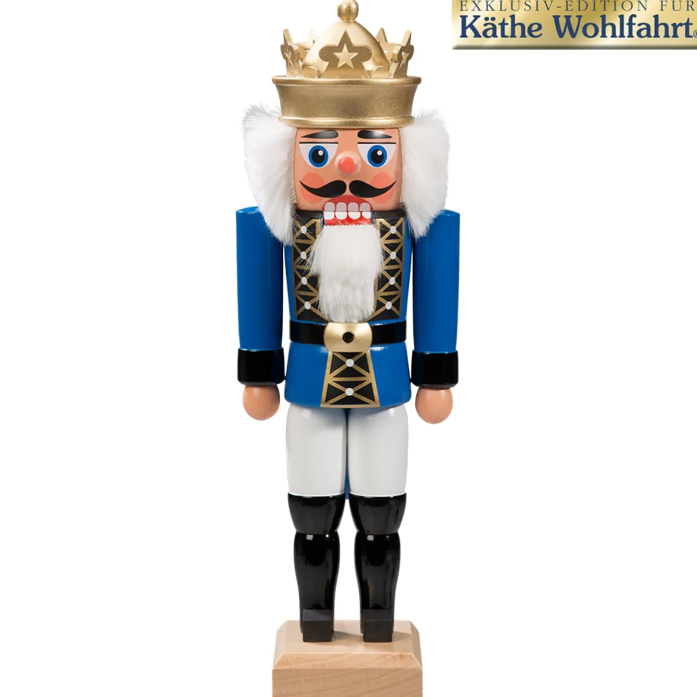 HODREWA Nussknacker "König", blau, 27 cm