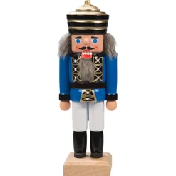 HODREWA Nussknacker "König", blau, 14 cm Discount