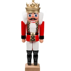 HODREWA Nussknacker "König", rot, 29,5 cm Outlet