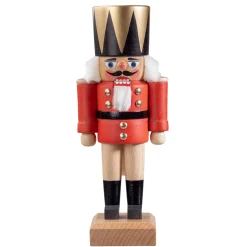 HODREWA Nussknacker "König", rot/lasiert, 20,5 cm New