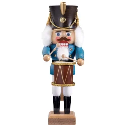 HODREWA Nussknacker "Trommler", blau/lasiert, 30 cm