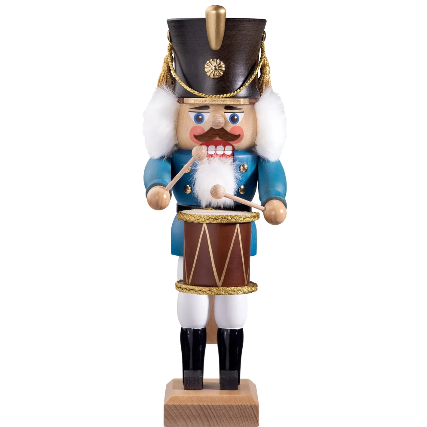 HODREWA Nussknacker "Trommler", blau/lasiert, 30 cm