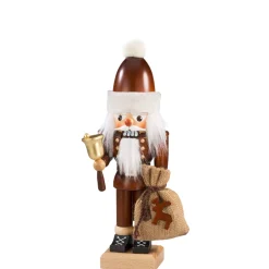 Christian ULBRICHT Nussknacker "Weihnachtsmann mit Glocke", natur, 30 cm
