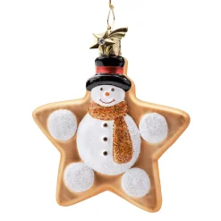 Poesie in Glas Plätzchenstern mit Schneemann Outlet