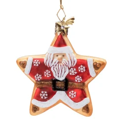 Poesie in Glas Plätzchenstern mit Weihnachtsmann Discount