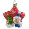 Poesie in Glas Portraitstern Schneemann Sale