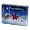 Puppenkerzen, rot, 40 Stück Hot