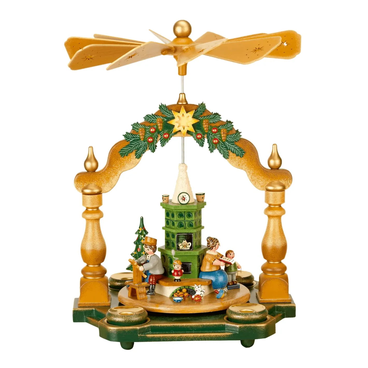 Hubrig Volkskunst Pyramide "Großmutters Weihnachtsstube" Outlet