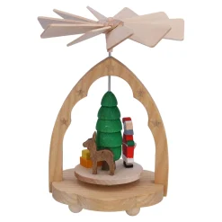 Richard Glässer Pyramide "Weihnachtsmann mit Geschenkschlitten", Wärmespiel Online