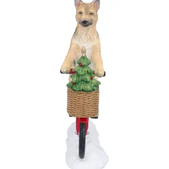 Schäferhund auf Fahrrad New