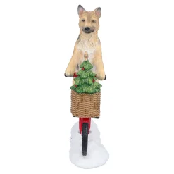 Schäferhund auf Fahrrad New