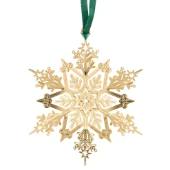 Schneeflocke, goldfarben, Metall-Baumbehang Outlet