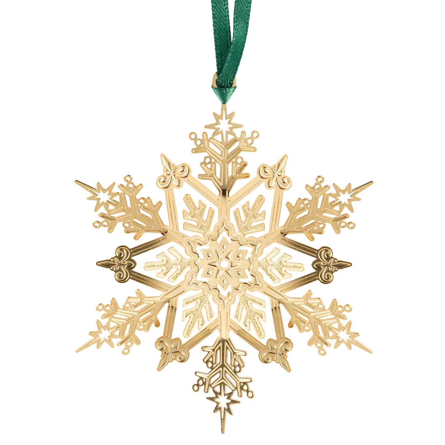 Schneeflocke, goldfarben, Metall-Baumbehang Outlet