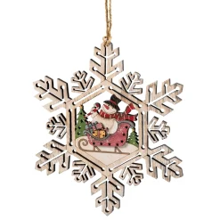 Schneeflocke mit Schneemann Discount