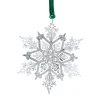 Schneeflocke, silberfarben, Metall-Baumbehang