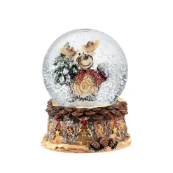Schneekugel "Elch mit Baum" New