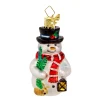 Poesie in Glas Schneemann mit Laterne New