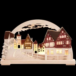 RATAGS Holzdesign Schwibbogen "Rothenburg Plönlein", 115 V mit USB A-Anschluss Online