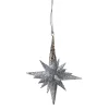 Stern mit Glimmer, silber, 12 cm Best
