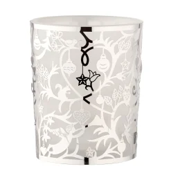 Teelichtglas "Waldweihnacht", silber Hot